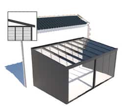 Terrassenüberdachung mit Seitenwänden