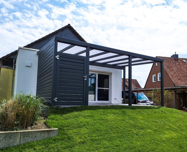 Terrassenüberdachung Polycarbonat Anthrazit