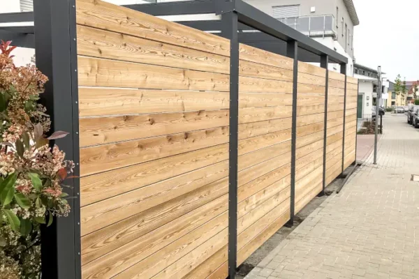 Zaun Holzoptik Vollflächig